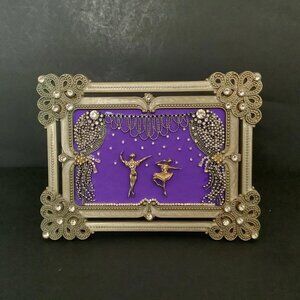 JEWELED PICTURE Vintage & Mod Jewelry Ballet Ballerina's On Stage Original Artis